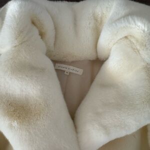 Cream Faux Fur Long Coat